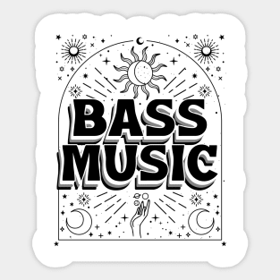 BASS MUSIC  - Mystic (black) Sticker